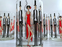Load image into Gallery viewer, Cera Glass Signed Mid-Century Black Tie Event-All That Jazz Double Old Fashion Glasses (Set of 6)
