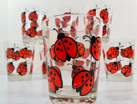 Load image into Gallery viewer, West Virginia Glass Company Lady Bug Double Old Fashion Glasses (Set of 8)
