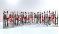 Load image into Gallery viewer, Cera Glass Signed Mid-Century Black Tie Event-All That Jazz Double Old Fashion Glasses (Set of 6)
