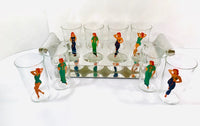 Load image into Gallery viewer, Art Deco Hand Painted Peek-A-Boo 9-Piece Cocktail Set
