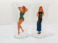 Load image into Gallery viewer, Art Deco Hand Painted Peek-A-Boo 9-Piece Cocktail Set
