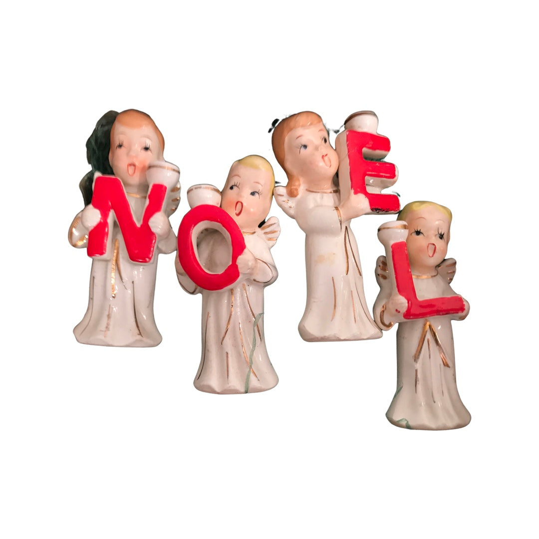 Commodore Heavenly Noel Angels Candle Holder Set