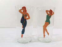 Load image into Gallery viewer, Art Deco Hand Painted Peek-A-Boo 9-Piece Cocktail Set
