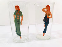 Load image into Gallery viewer, Art Deco Hand Painted Peek-A-Boo 9-Piece Cocktail Set
