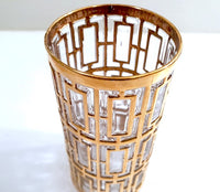 Load image into Gallery viewer, Imperial Glass Shoji 22-Karat Gold Mid-Century Highball Glass (Single)
