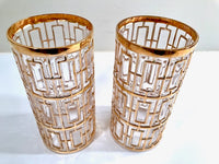 Load image into Gallery viewer, Imperial Glass Shoji 22-Karat Gold Mid-Century Highball Glasses (Set of 2)
