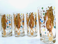 Load image into Gallery viewer, Culver Mid-Century Mardi Gras Jester Highball Glasses (Set of 4)
