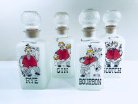 Load image into Gallery viewer, Gay Fad Mid-Century Scotch, Rye, Bourbon and Gin 4-Piece Decanter Set
