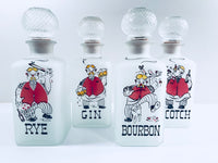 Load image into Gallery viewer, Gay Fad Mid-Century Scotch, Rye, Bourbon and Gin 4-Piece Decanter Set

