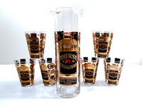 Load image into Gallery viewer, Georges Briard Signed Mid-Century Thirst Extinguisher Martini-Whiskey Bar Set (Set of 6 with Pitcher)
