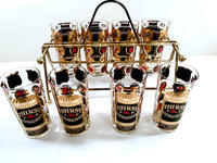 Load image into Gallery viewer, Georges Briard Signed Mid-Century Thirst Extinguisher Bar Set (Set of 8 with Carrier)
