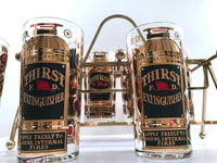 Load image into Gallery viewer, Georges Briard Signed Mid-Century Thirst Extinguisher Bar Set (Set of 8 with Carrier)
