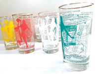 Load image into Gallery viewer, Dominion Glass Company Mid-Century Risqué Glasses (Set of 8 with Original Box)
