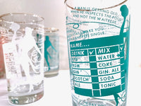 Load image into Gallery viewer, Dominion Glass Company Mid-Century Risqué Glasses (Set of 8 with Original Box)
