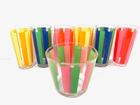 Load image into Gallery viewer, Retro Rainbow Striped 7-Piece Bar Set
