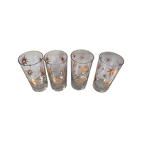 Load image into Gallery viewer, Federal Glass Mid-Century Clear Atomic 22-Karat Gold Star Glasses (Set of 4)
