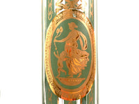 Load image into Gallery viewer, Cera Glass Signed Mid-Century Gold and Avocado 7-Piece Bar Set
