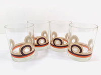 Load image into Gallery viewer, Retro Tan-Brown-Orange Stripe Double Old Fashion Glasses (Set of 4)

