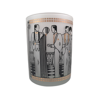 Load image into Gallery viewer, Culver Signed Art Deco Penthouse Gold Double Old Fashion Glasses (Set of 4)
