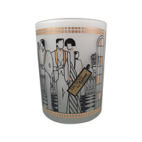 Load image into Gallery viewer, Culver Signed Art Deco Penthouse Gold Double Old Fashion Glasses (Set of 4)
