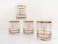 Load image into Gallery viewer, Culver Signed Mid-Century 22-Karat Gold Devon Double Old Fashion Glasses (Set of 4)
