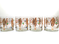 Load image into Gallery viewer, Culver Mid-Century Mardi Gras Jester Old Fashion With Jewels Glasses (Set of 4)
