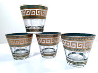 Load image into Gallery viewer, Culver Mid-Century Greek Key Old Fashion Glasses (Set of 4)

