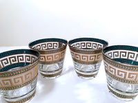 Load image into Gallery viewer, Culver Mid-Century Greek Key Old Fashion Glasses (Set of 4)

