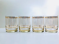 Load image into Gallery viewer, Culver Signed Mid-Century 22-Karat Gold Devon Double Old Fashion Glasses (Set of 4)

