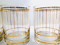 Load image into Gallery viewer, Culver Signed Mid-Century 22-Karat Gold Devon Double Old Fashion Glasses (Set of 4)
