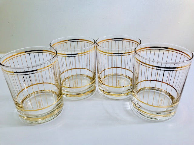 22K Criss-Cross or Old Lace Highball Glasses, Set of 4 (1960) – Social  Graces Vintage