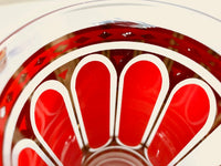 Load image into Gallery viewer, Fred Press Signed Mid-Century Red Stripes &amp; 22-Karat Gold Crown 12-Piece Set
