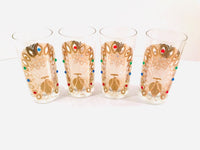 Load image into Gallery viewer, Culver Signed Mid-Century 22-Karat Gold Peacock Highball Glasses (Set of 4)
