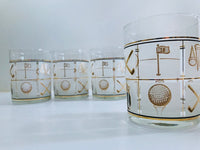 Load image into Gallery viewer, Culver Signed Mid-Century Golf Double Old Fashion Glasses (Set of 4)
