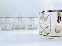 Load image into Gallery viewer, Culver Signed Mid-Century Golf Double Old Fashion Glasses (Set of 4)

