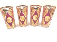 Load image into Gallery viewer, Culver Signed Mid-Century Gold and Amethyst Highball Glasses (Set of 4)
