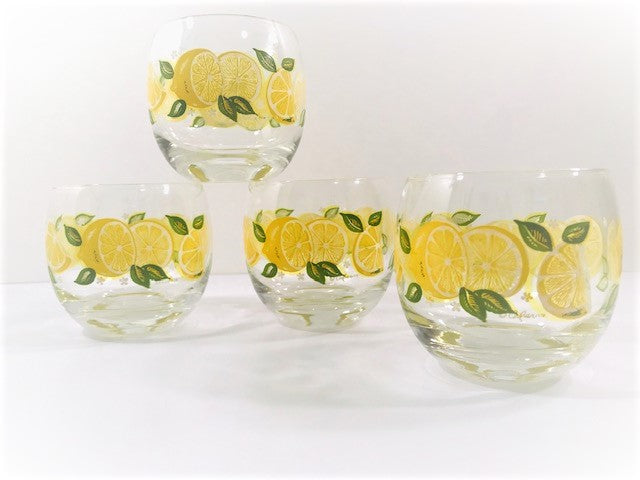 Culver Signed Mid-Century Roly Poly Glasses (Set of 4)