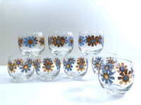 Load image into Gallery viewer, Federal Glass Mid-Century Field of Daisies Roly Poly Glasses (Set of 8)
