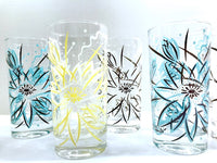 Load image into Gallery viewer, Vintage Abstract Flower Highball Glasses (Set of 7)
