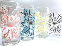 Load image into Gallery viewer, Vintage Abstract Flower Highball Glasses (Set of 7)

