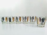 Load image into Gallery viewer, Meth Signed Mid-Century Modern Leaf Glasses (Set of 6)
