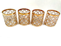 Load image into Gallery viewer, Imperial Glass Mid-Century Golden Chains Double Old Fashion Glasses (Set of 4)
