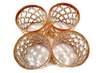 Load image into Gallery viewer, Imperial Glass Mid-Century Golden Chains Double Old Fashion Glasses (Set of 4)
