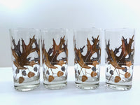 Load image into Gallery viewer, Mid-Century 22-Karat Gold Oak Leaf and Acorn Glasses (Set of 4)
