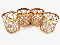 Load image into Gallery viewer, Imperial Glass Mid-Century Golden Chains Double Old Fashion Glasses (Set of 4)
