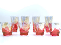 Load image into Gallery viewer, Mid-Century Pink, Gold and Blue 8-Piece Cocktail Set
