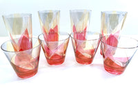Load image into Gallery viewer, Mid-Century Pink, Gold and Blue 8-Piece Cocktail Set
