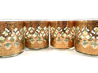 Load image into Gallery viewer, Culver Mid-Century Valencia Green &amp; 22-Karat Gold Old Fashion Glasses (Set of 4)
