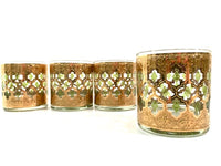 Load image into Gallery viewer, Culver Mid-Century Valencia Green &amp; 22-Karat Gold Old Fashion Glasses (Set of 4)
