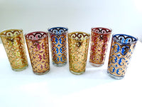 Load image into Gallery viewer, Culver Mid-Century Golden Scroll 7-Piece Cocktail Set
